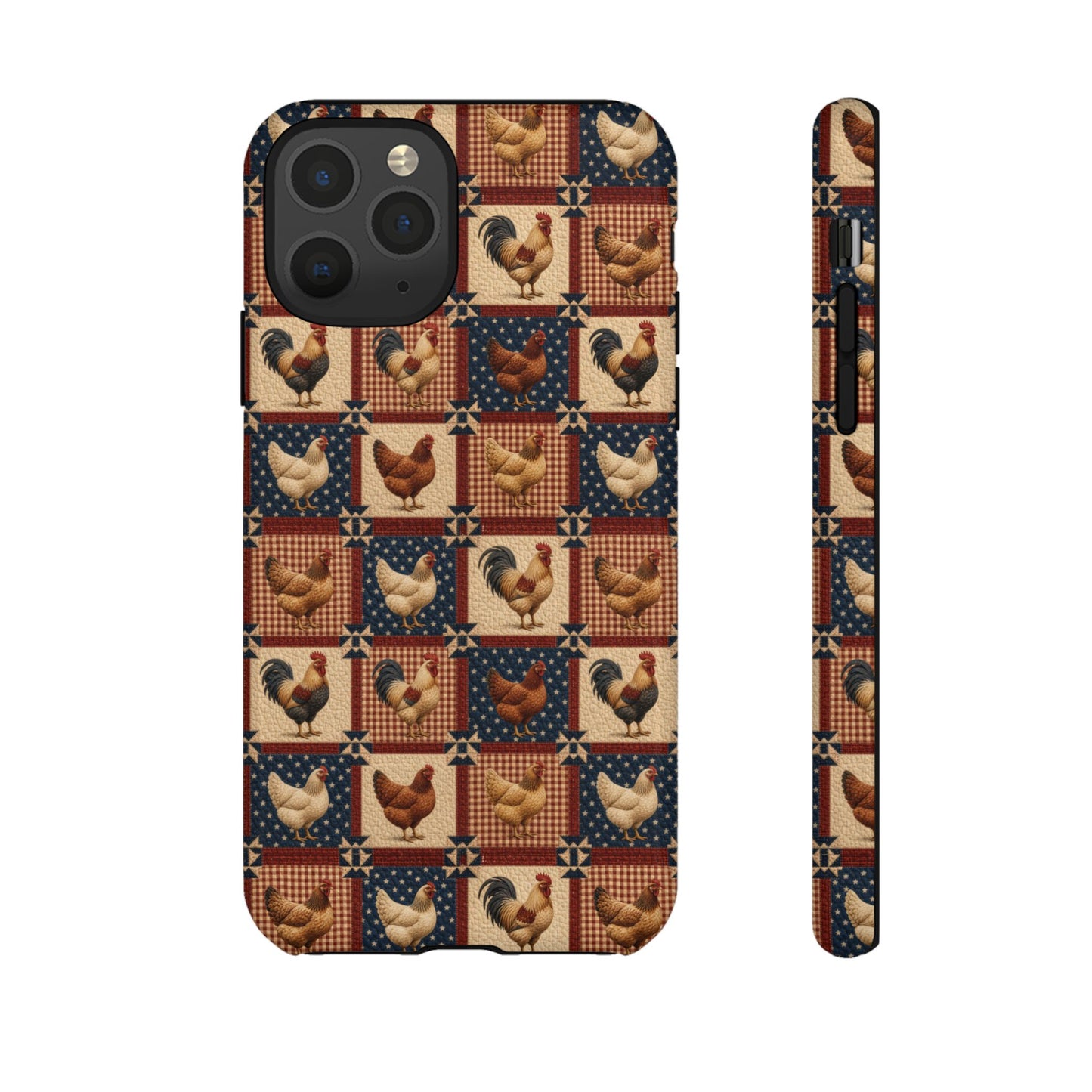 Patriotic Chicken Patchwork Tough Case