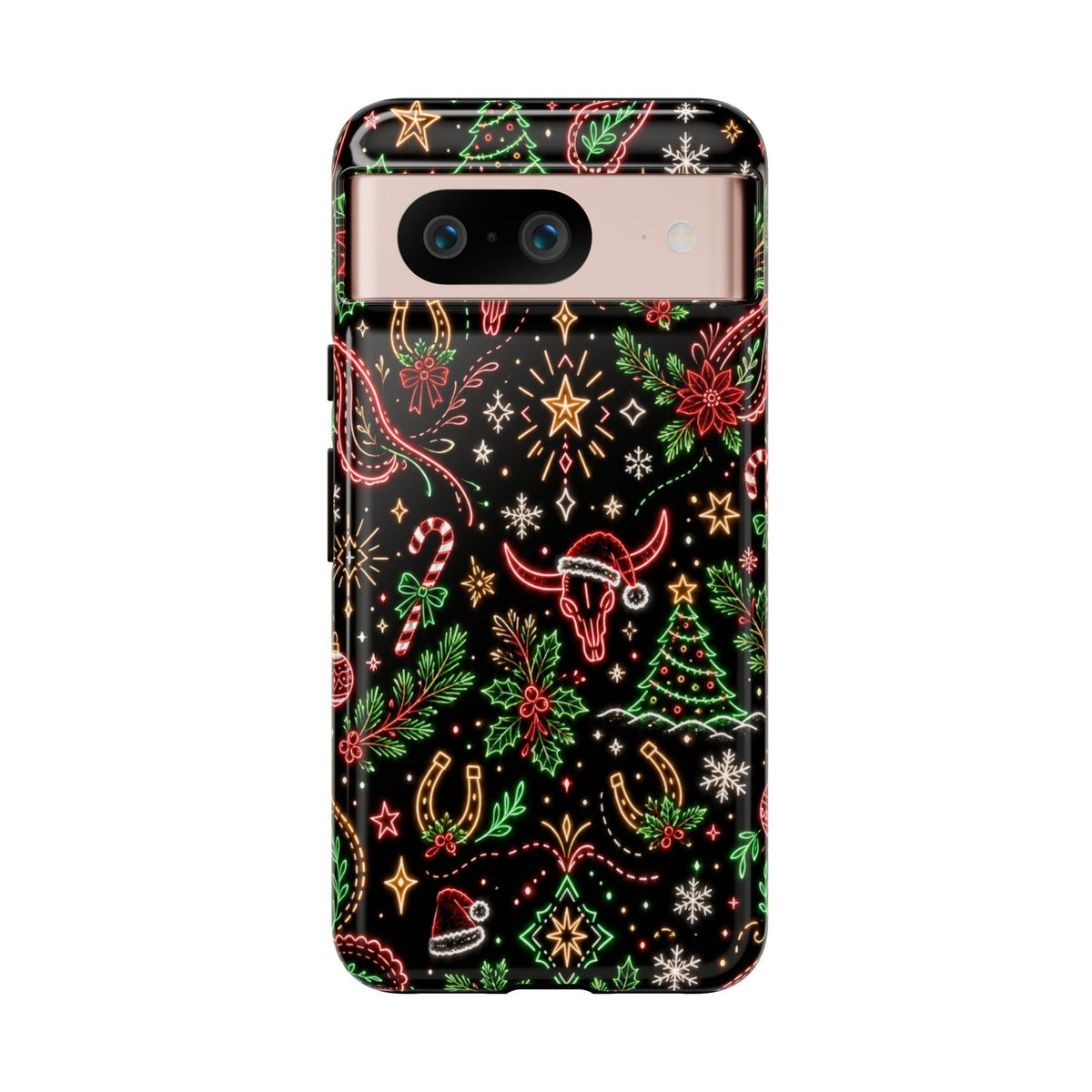Neon Christmas Skulls Tough Case