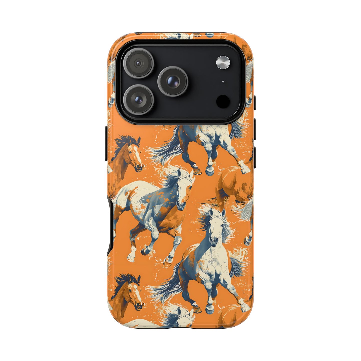 Orange Horses Tough Phone Case