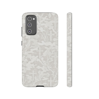 White Camo Cross Tough Case
