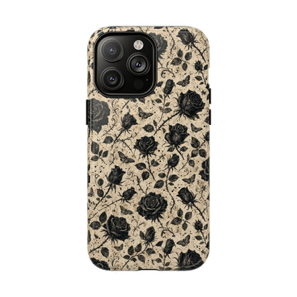 Black Rose Bone Magnetic Case