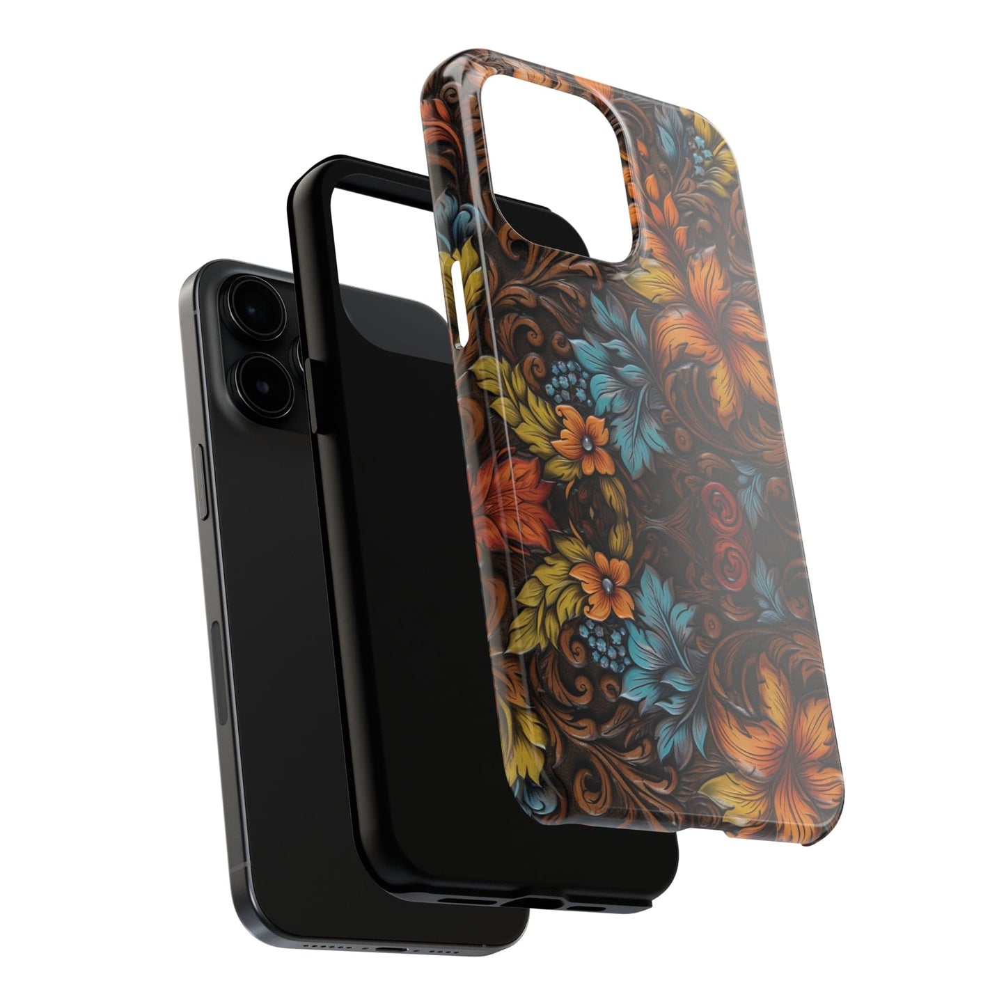 Floral Wood-Print Phone Case