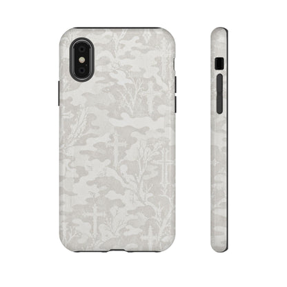 White Camo Cross Tough Case