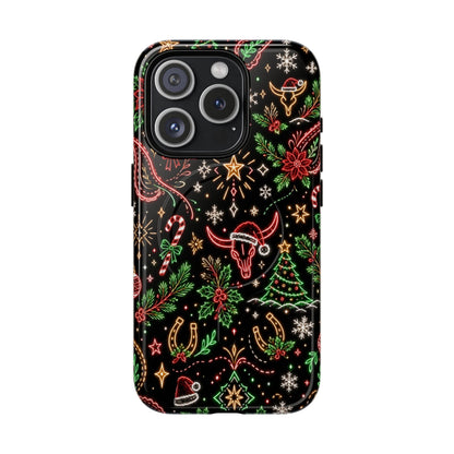 Neon Christmas Skulls Magnetic Case