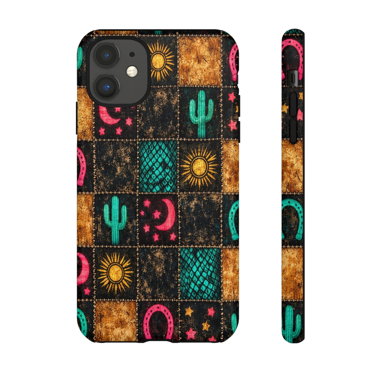 Neon Cactus Patchwork Tough Case