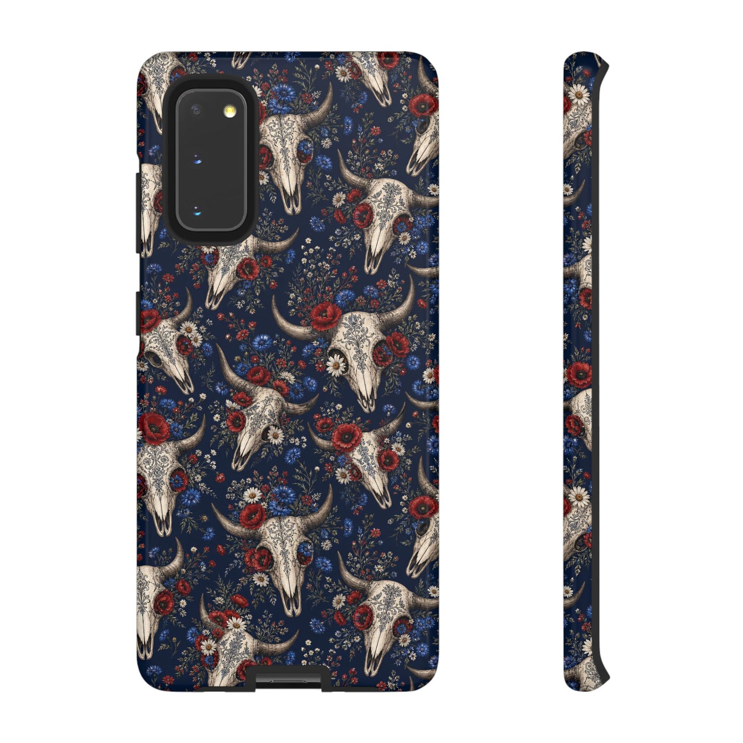 Patriotic Floral Skulls Tough Case