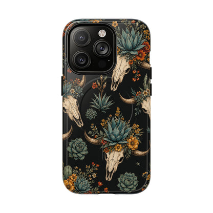 Desert Bloom Skull Magnetic Case