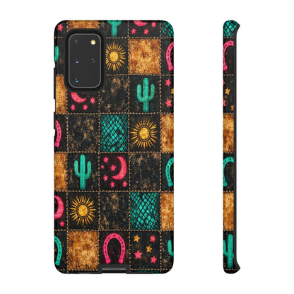 Neon Cactus Patchwork Tough Case