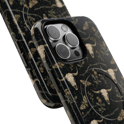 Bull Skull Barbwire Magnetic Case