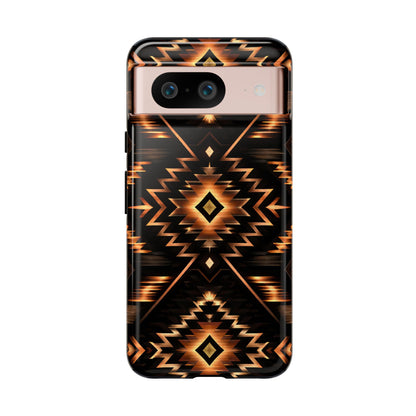 Black Gold Aztec Rug Tough Case