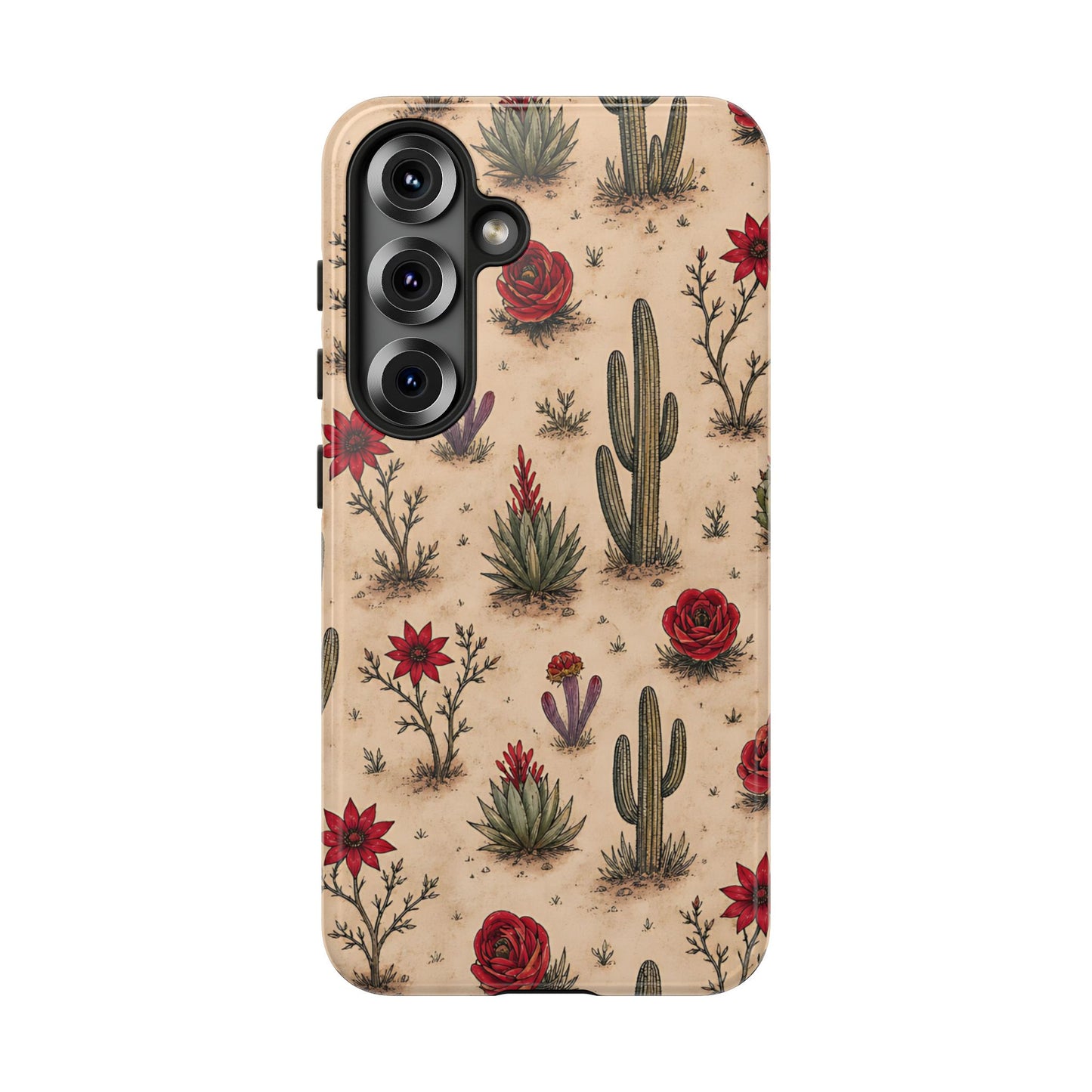 Red Bloom Desert Tough Case