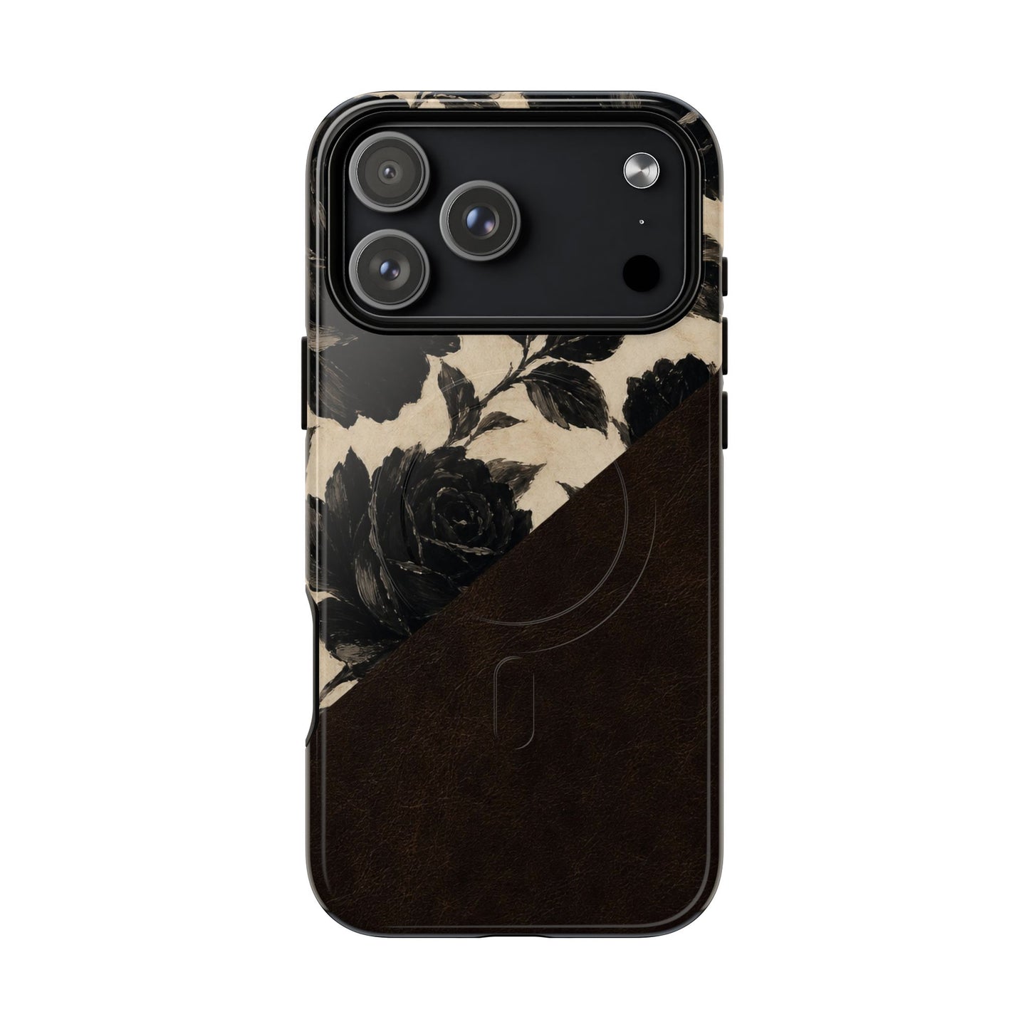 Rose Leather Magnetic Case