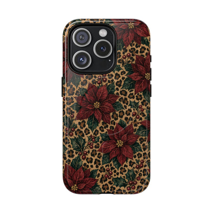 Leopard Poinsettia Magnetic Case