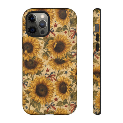 Patriotic Sunflowers Tough Case