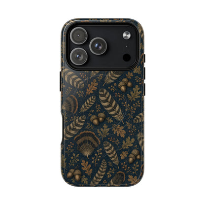 Navy Feathers Magnetic Case