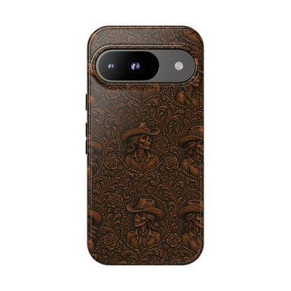 Tooled Skeleton Cowgirl Tough Case