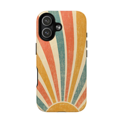 Retro Sun Rays Magnetic Case