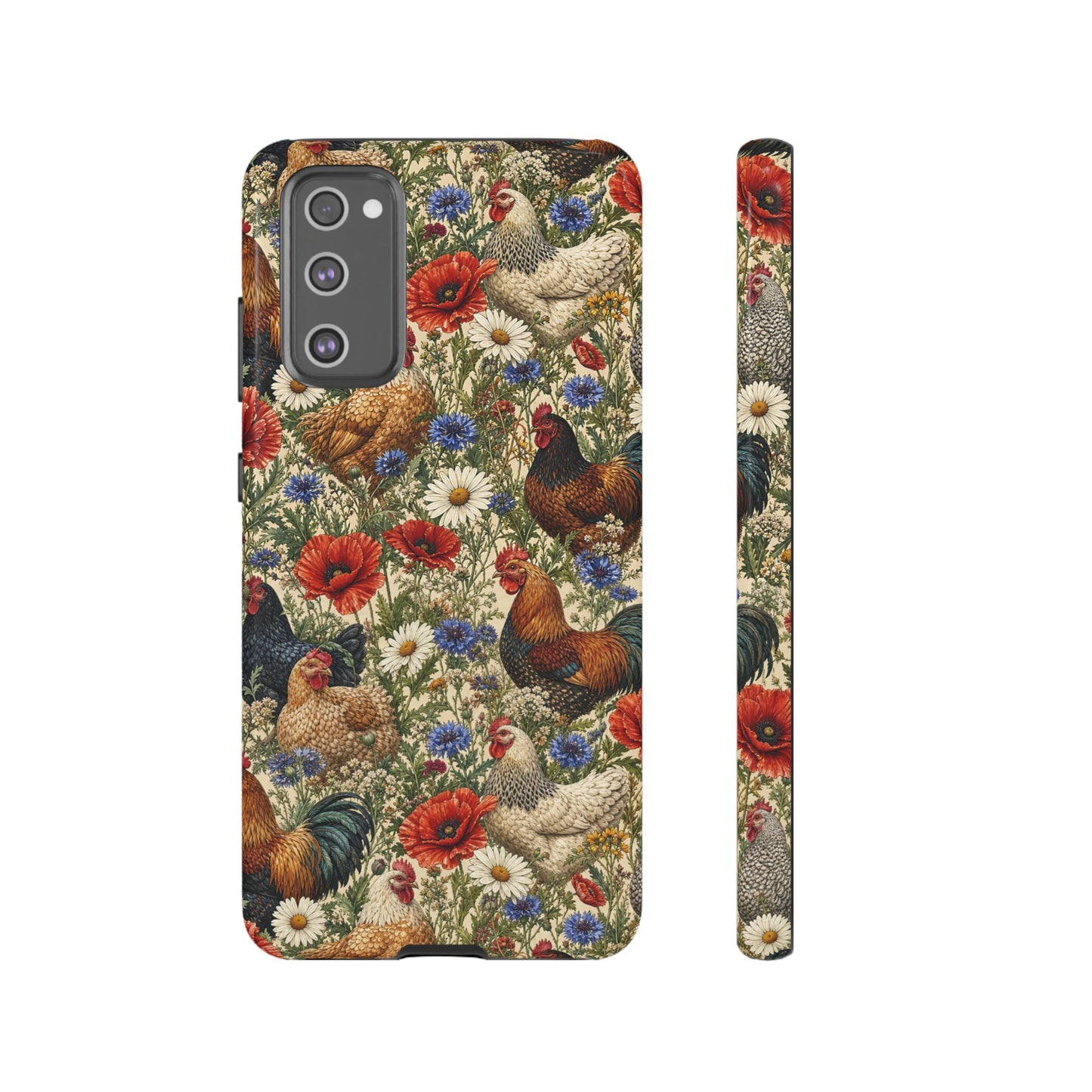 Patriotic Floral Chickens Tough Case