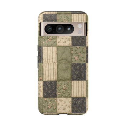 Sage Floral Patchwork Tough Case