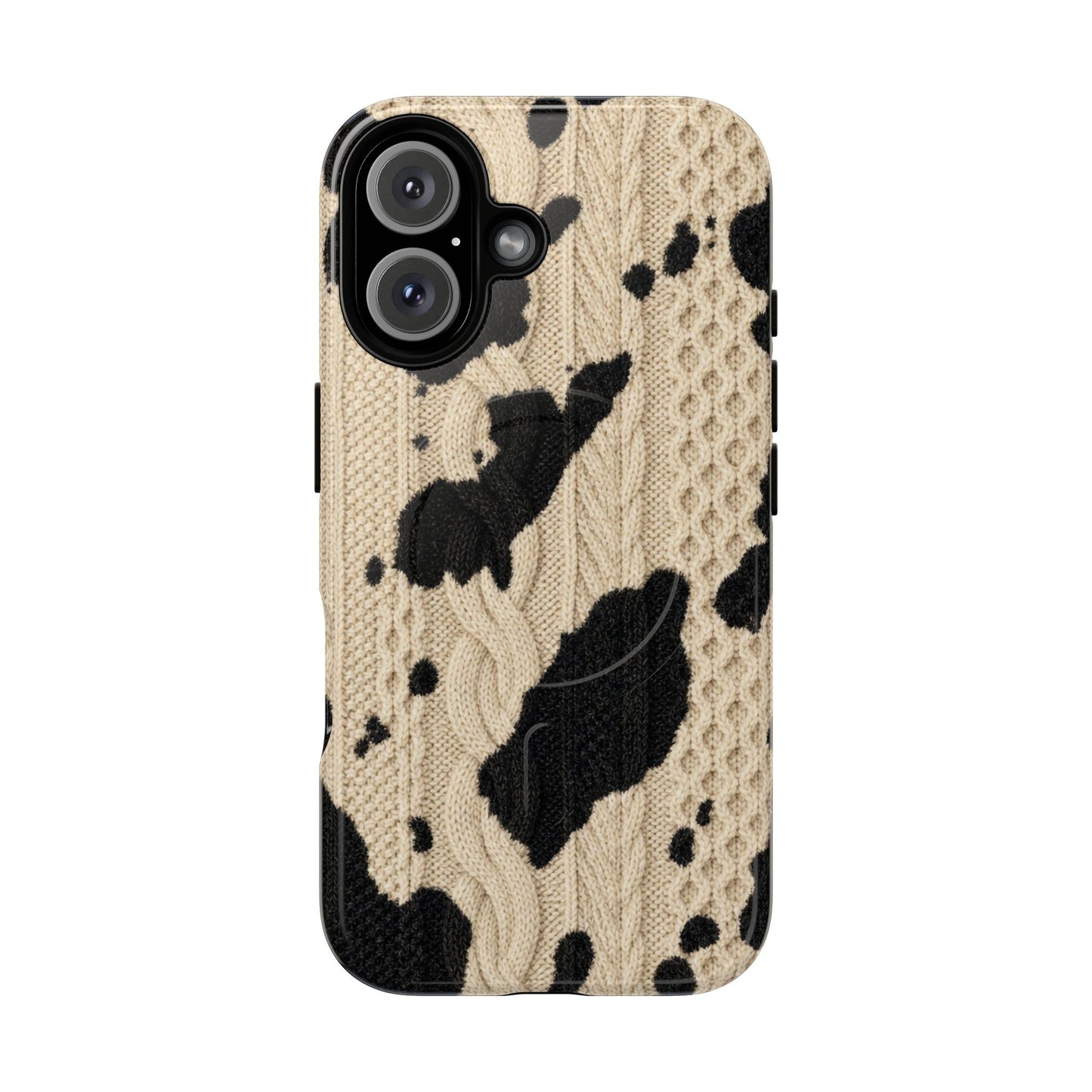 Cable Knit Cowhide Magnetic Case