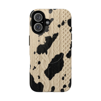 Cable Knit Cowhide Magnetic Case