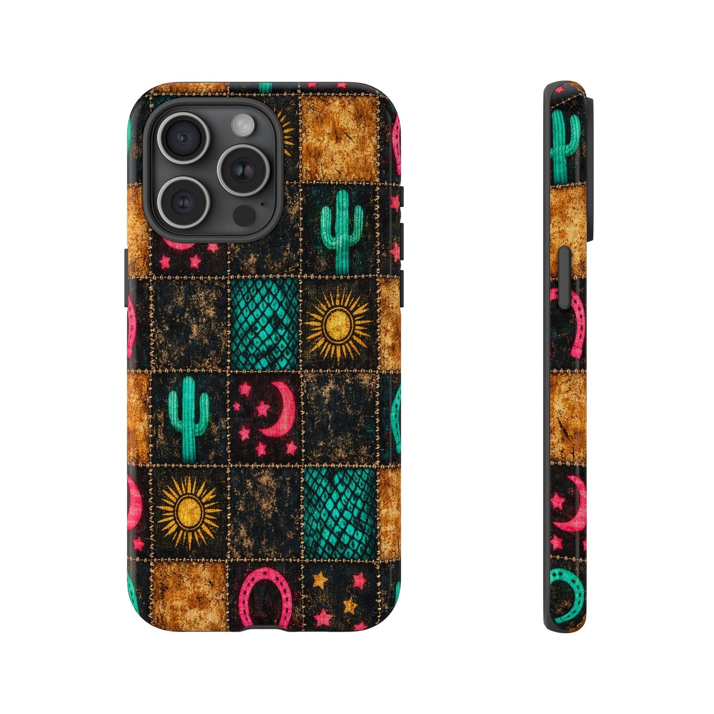 Neon Cactus Patchwork Tough Case