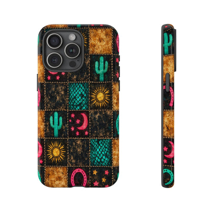 Neon Cactus Patchwork Tough Case