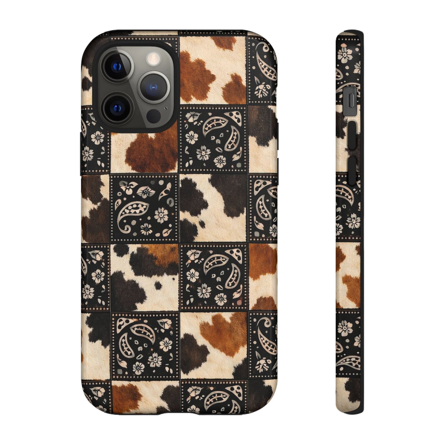 Cowhide Bandana Checkered Tough Case