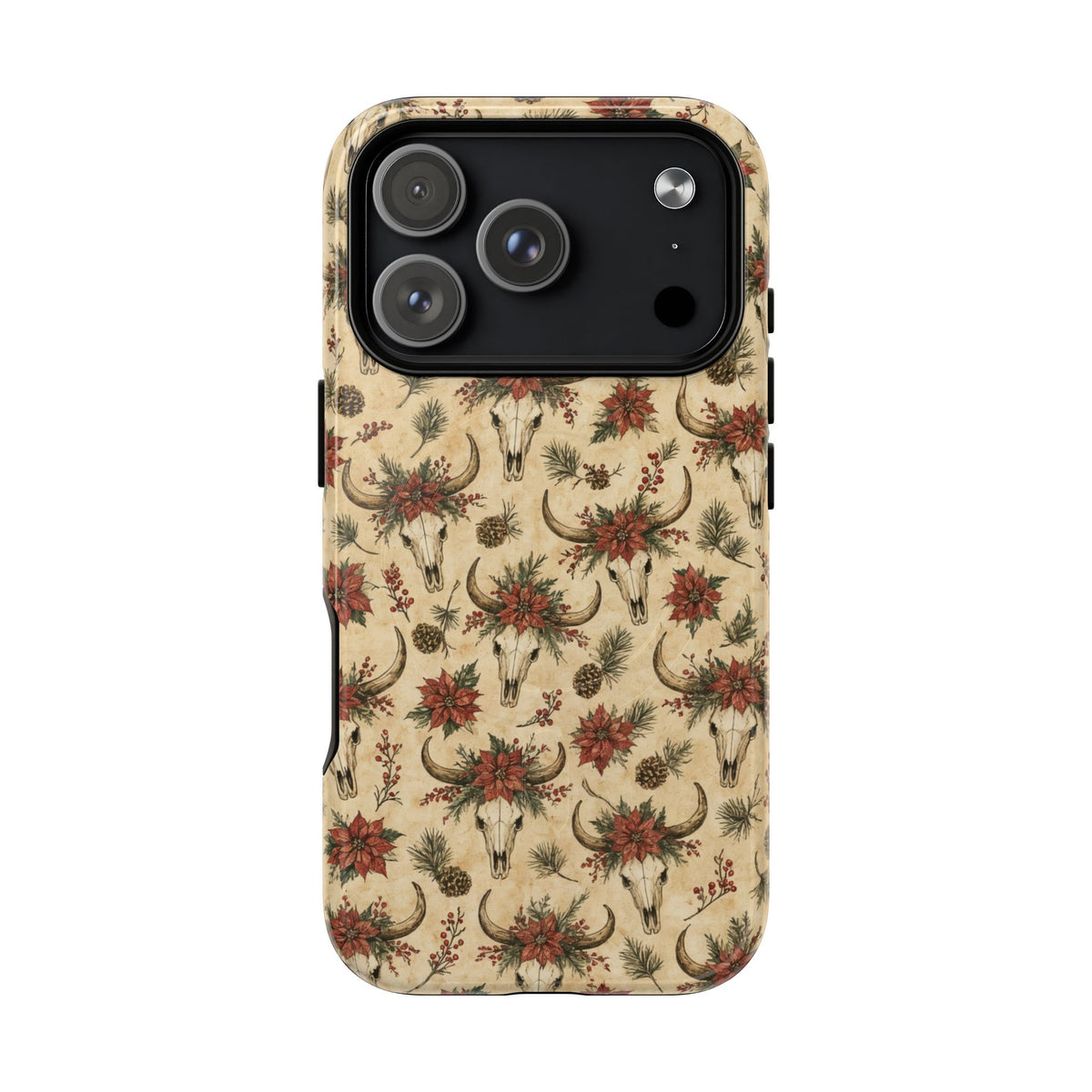 Skull Poinsettia Magnetic Case
