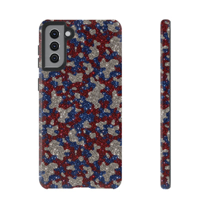 USA Cowhide Glitter Tough Case