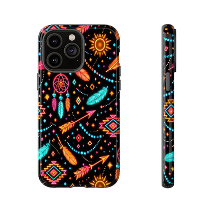 Neon Aztec Feather Tough Case