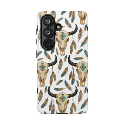 Aztec Feather Skull Tough Case