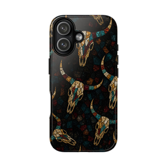 Stained Bull Skull Tough Case