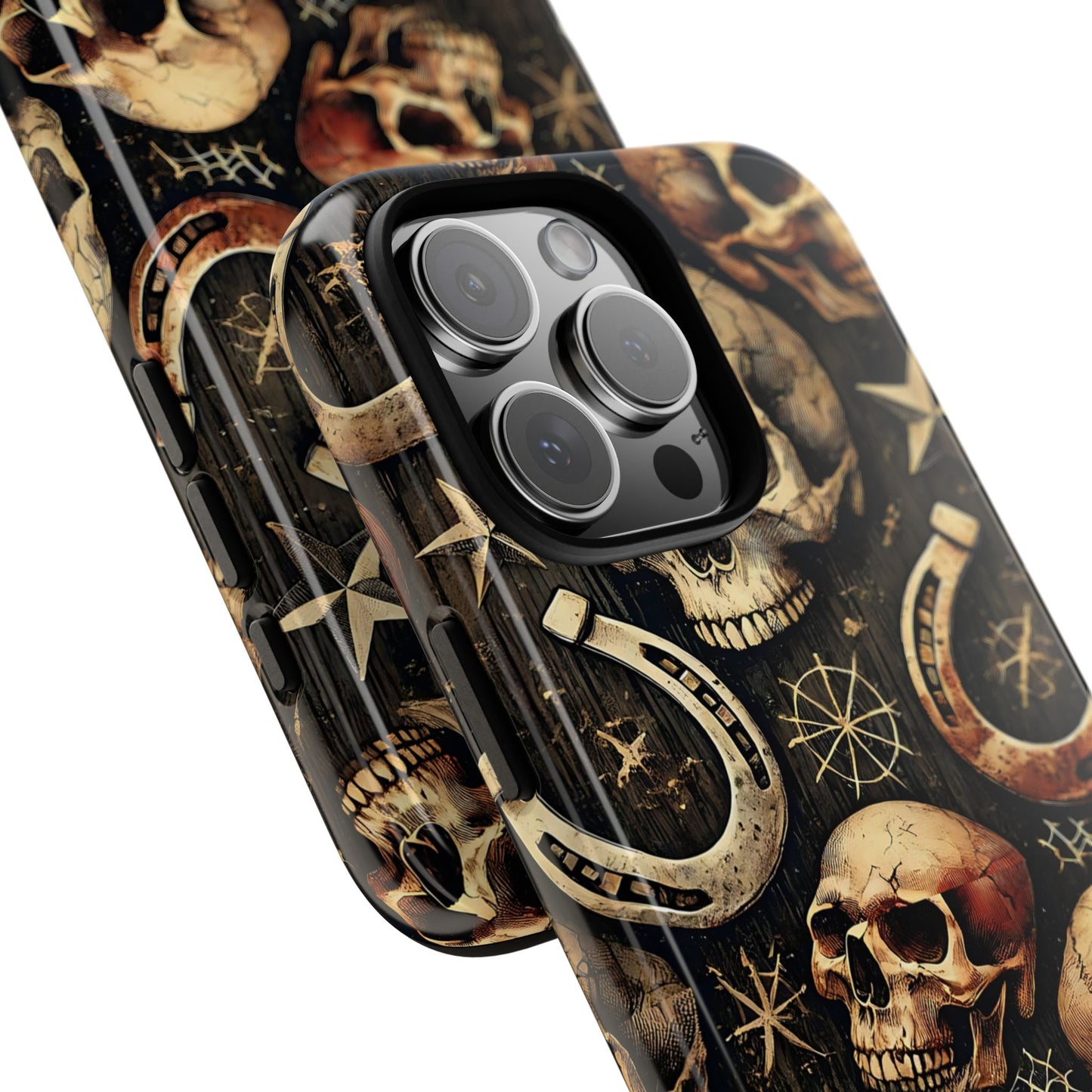 Skulls Horseshoes Dark Tough Phone Case