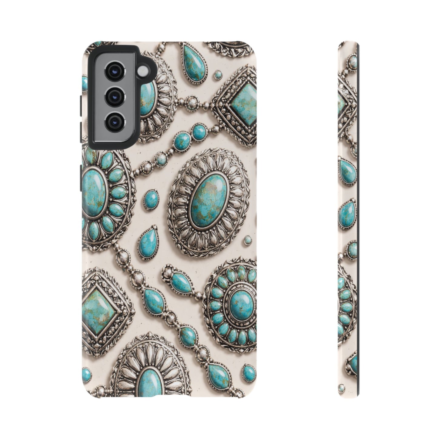 Turquoise Silver Concho Tough Case