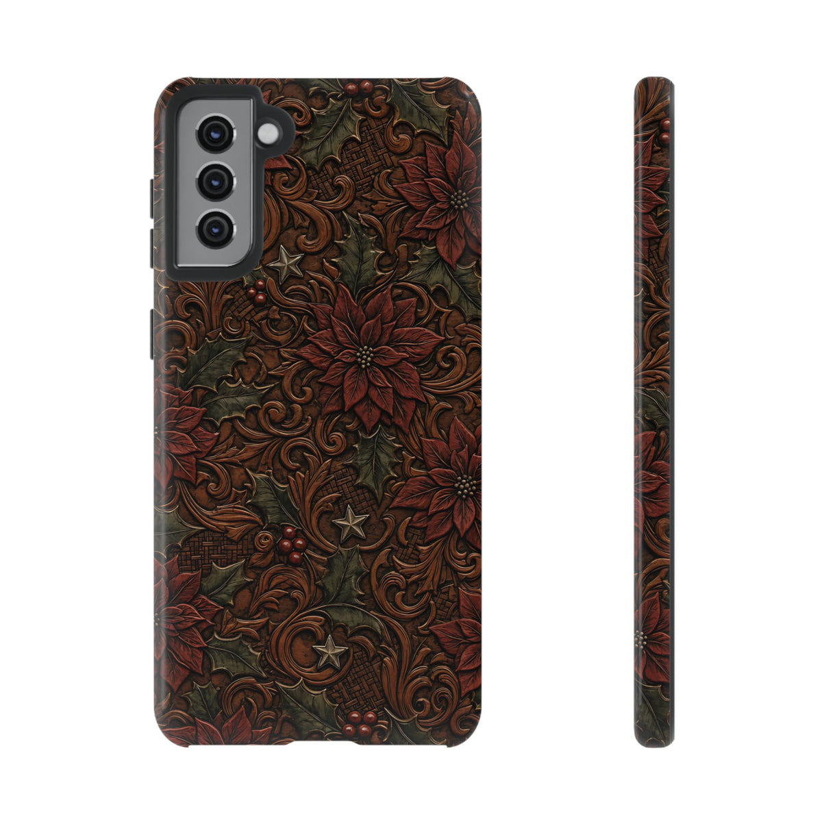 Tooled Poinsettia Tough Case