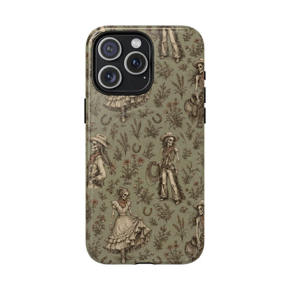 Skeleton Cowgirl Toile Magnetic Case