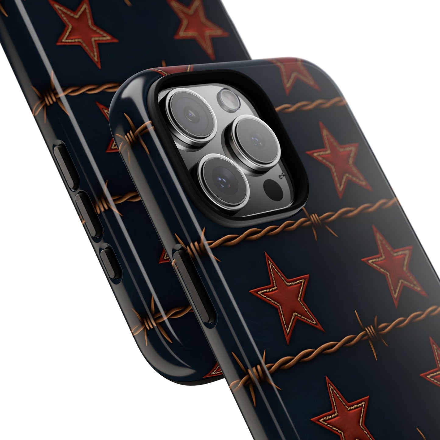 Red Stars + Barbed Wire Tough Phone Case