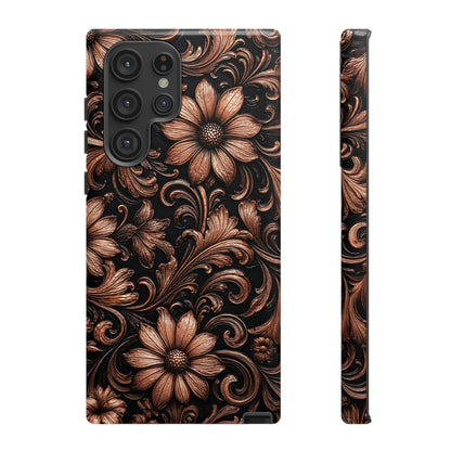 Rose Gold Floral Tough Case