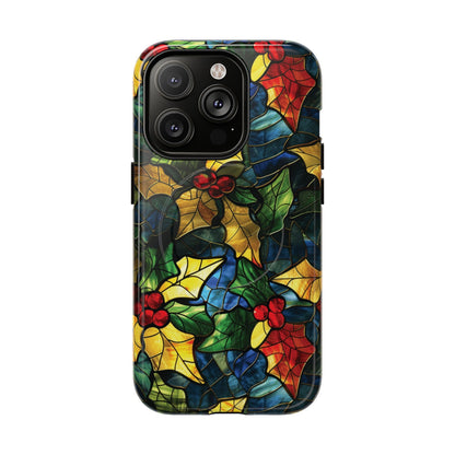 Stained Glass Holly Magnetic Case