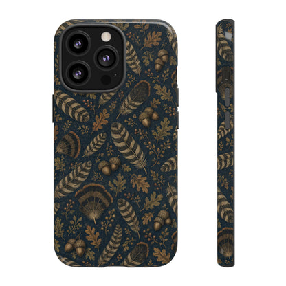 Navy Feathers Tough Case
