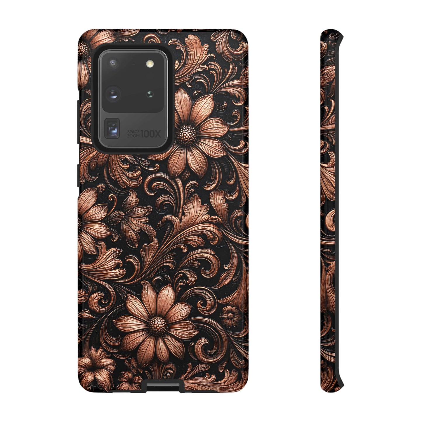 Rose Gold Floral Tough Case