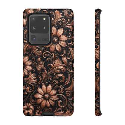 Rose Gold Floral Tough Case