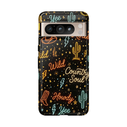 Neon Western Script Tough Case