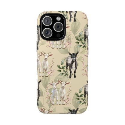 Floral Goats Tough Case