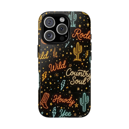 Neon Western Script Tough Case