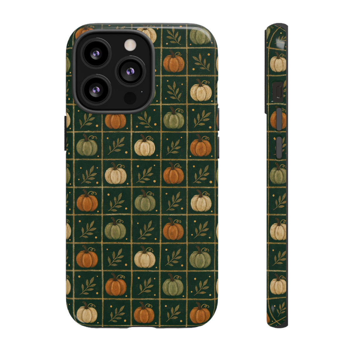 Green Pumpkin Check Tough Case
