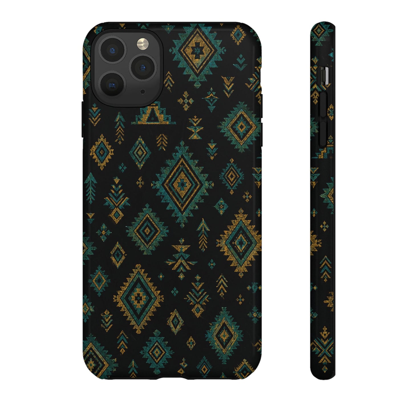 Turquoise Gold Aztec Tough Case
