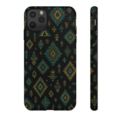 Turquoise Gold Aztec Tough Case
