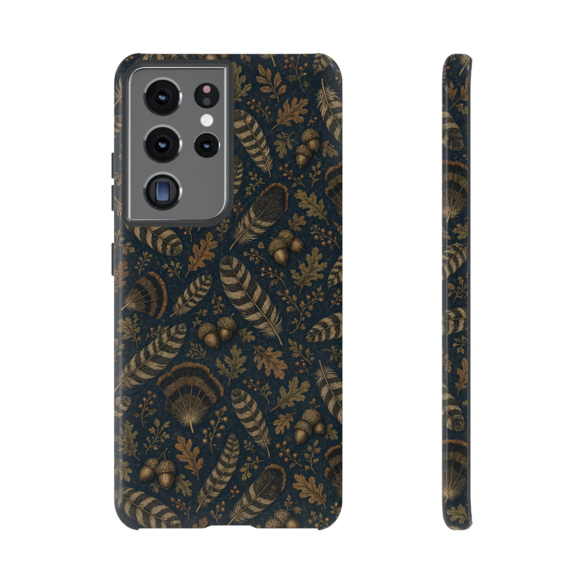 Navy Feathers Tough Case